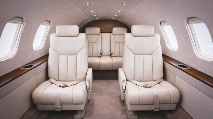 Special Charter Category - Learjet 31A Jet Interior